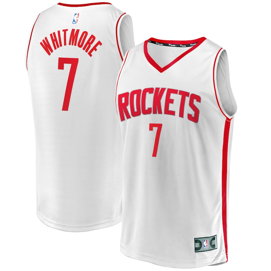 Men's Houston Rockets Cam Whitmore Fanatics White Fast Break Replica Player Jersey - Association Edition - U-jersey