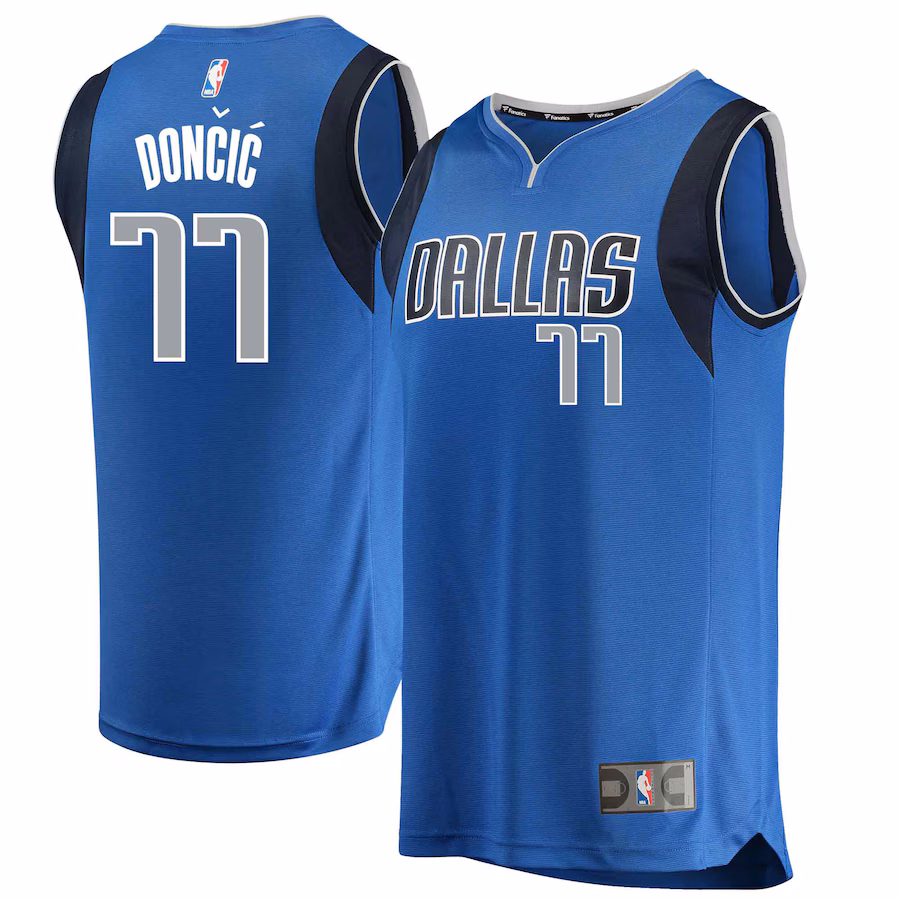Youth Dallas Mavericks Luka Doncic Fanatics Blue Replica Fast Break Jersey - Icon Edition - U-jersey