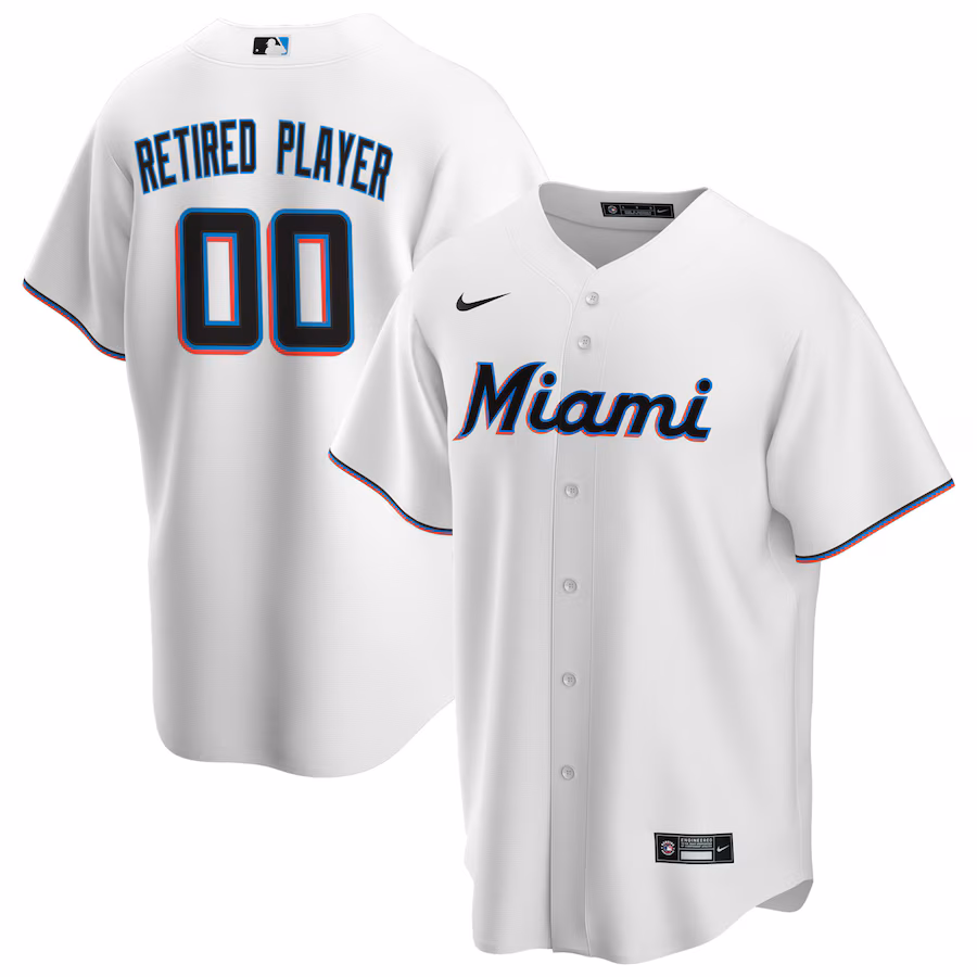 Men's Miami Marlins Nike White Home Pick-A-Player Retired Roster Replica Jersey - U-jersey