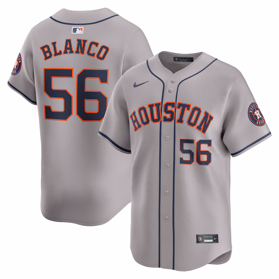 Men's Houston Astros Ronel Blanco Nike Gray Away Limited Player Jersey - U-jersey