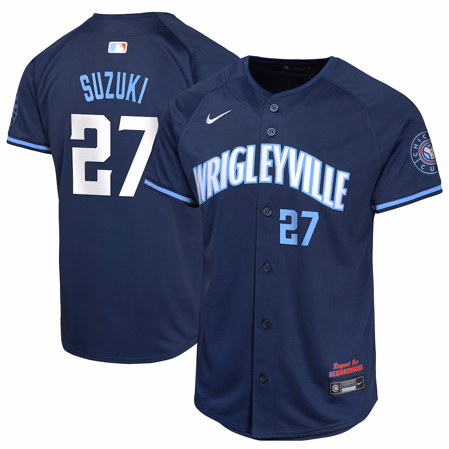 Youth Chicago Cubs Seiya Suzuki Nike Navy City Connect Limited Player Jersey - U-jersey