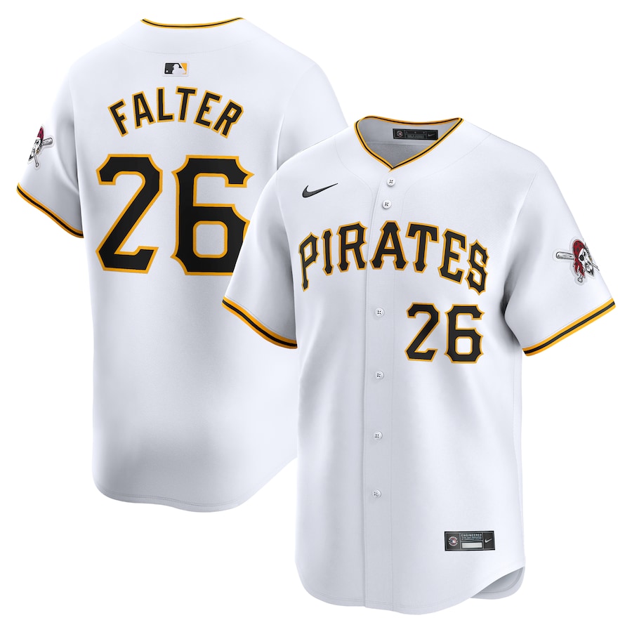 Men's Pittsburgh Pirates Bailey Falter Nike White Home Limited Player Jersey - U-jersey