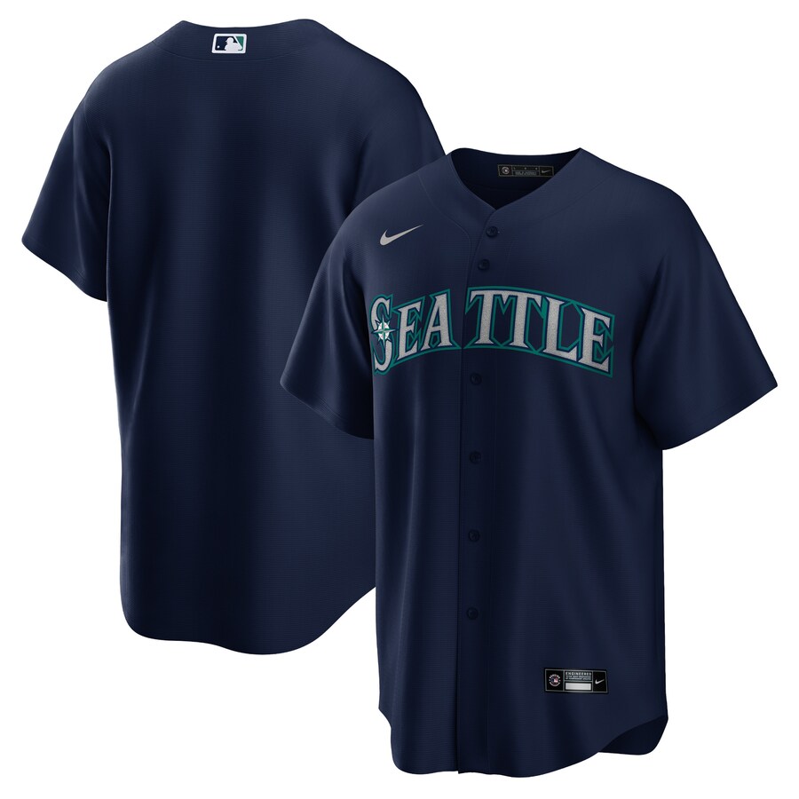 Men's Seattle Mariners Nike Navy Alternate Replica Team Jersey - U-jersey