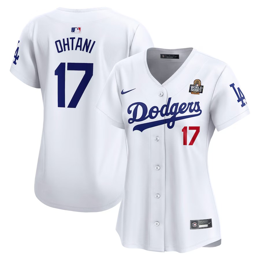 Women's Los Angeles Dodgers Shohei Ohtani Nike White 2024 World Series Home Limited Player Jersey - U-jersey