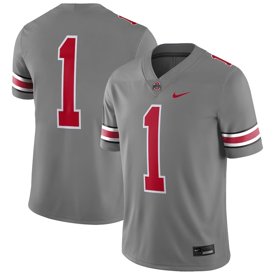 Ohio State Buckeyes Nike Game Jersey - Steel/Scarlet - U-jersey