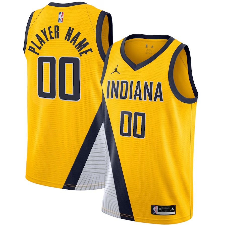 Men's Indiana Pacers Jordan Brand Gold Swingman Custom Jersey - Statement Edition - U-jersey