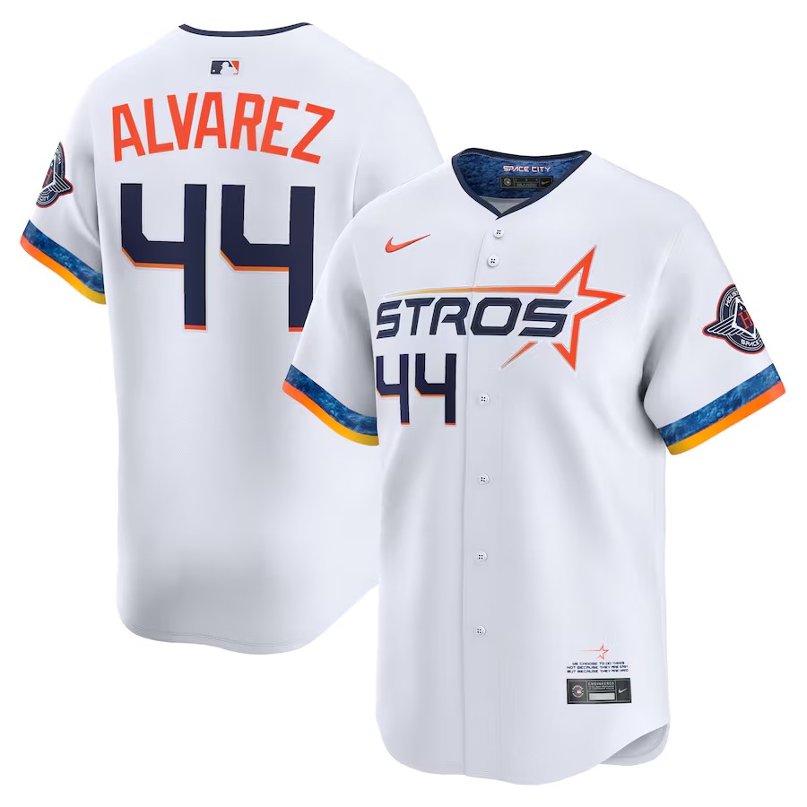 Men's Houston Astros Yordan Alvarez Nike White 2025 City Connect Limited Player Jersey - U-jersey