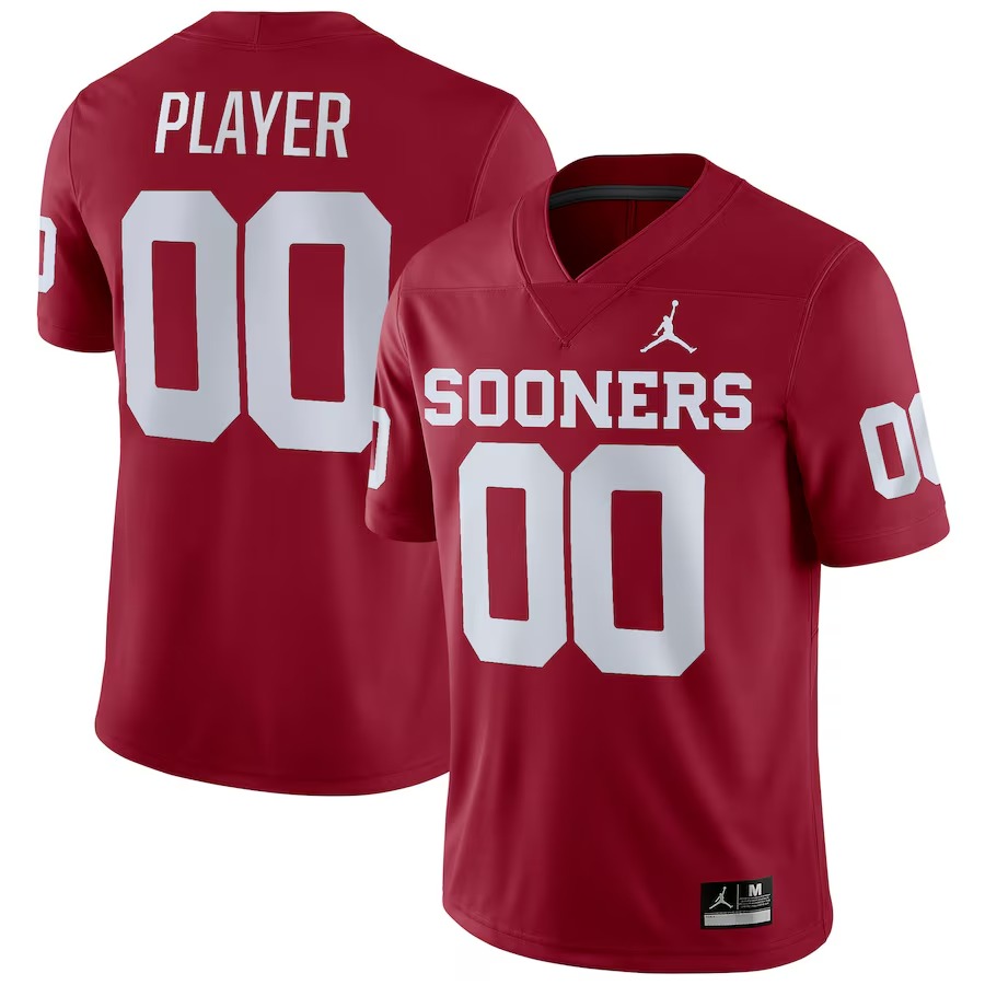 Oklahoma Sooners Jordan Brand Pick-A-Player NIL Replica Football Jersey - Crimson - U-jersey