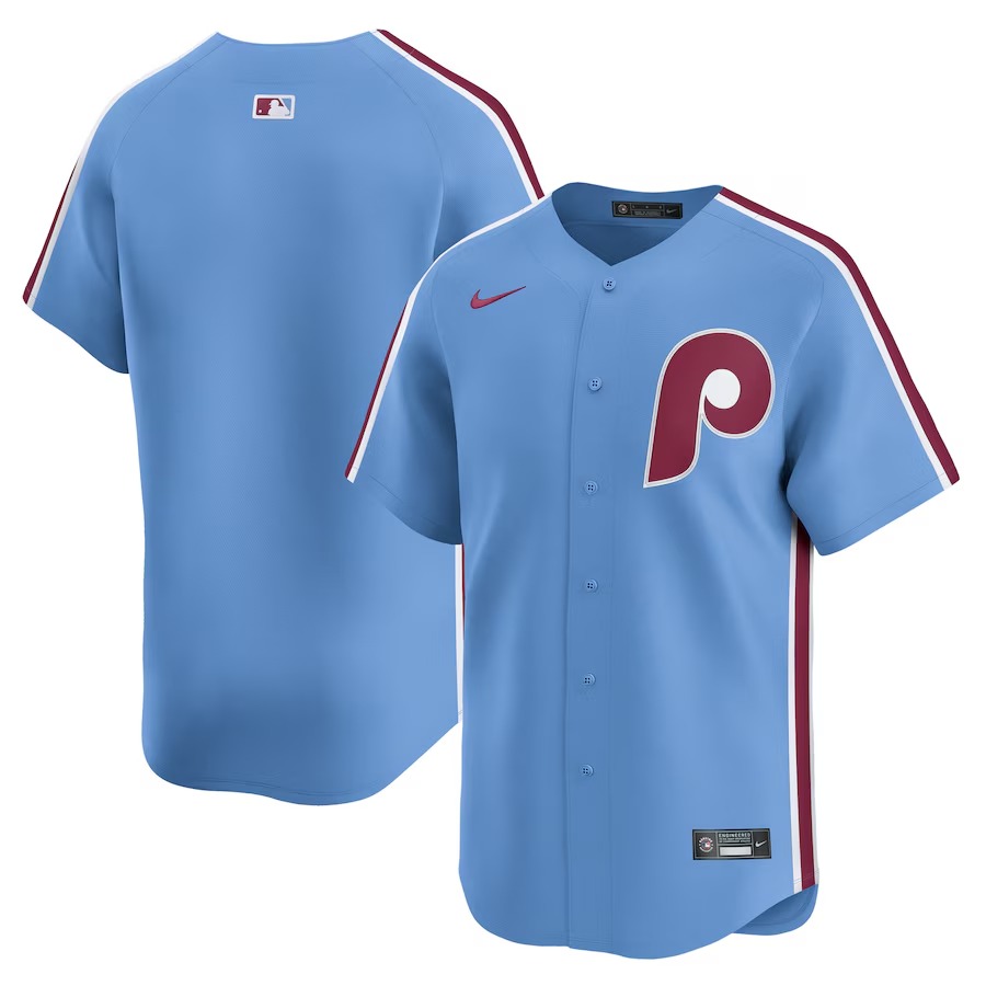 Men's Philadelphia Phillies  Nike Light Blue  Alternate Limited Jersey - U-jersey