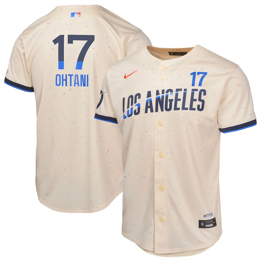 Youth Los Angeles Dodgers Shohei Ohtani Nike Cream 2024 City Connect Limited Player Jersey - U-jersey