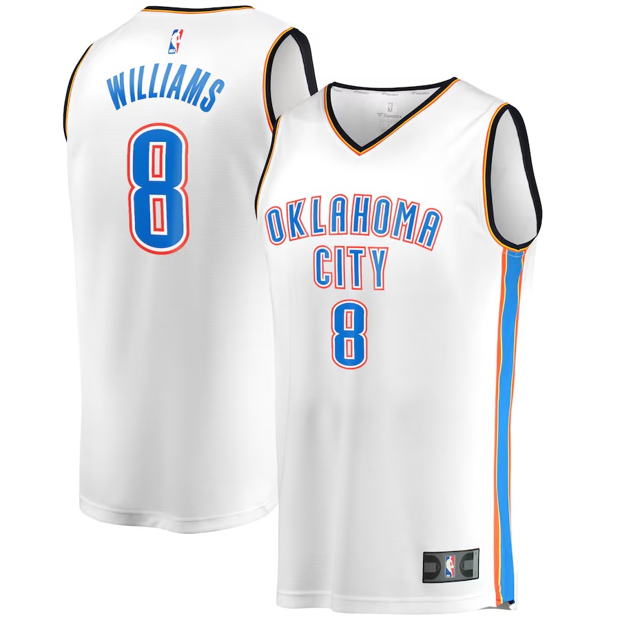 Men's Oklahoma City Thunder Jalen Williams Fanatics White Fast Break Player Jersey - Association Edition - U-jersey