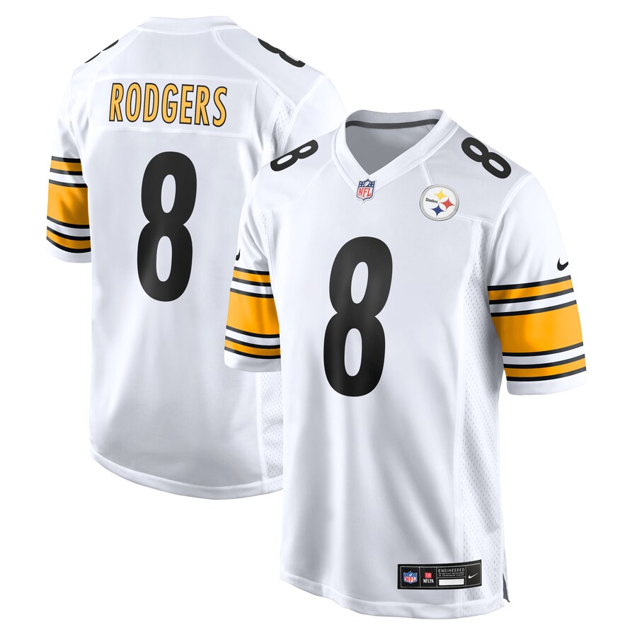 Men's Pittsburgh Steelers Aaron Rodgers Nike White Game Jersey - U-jersey