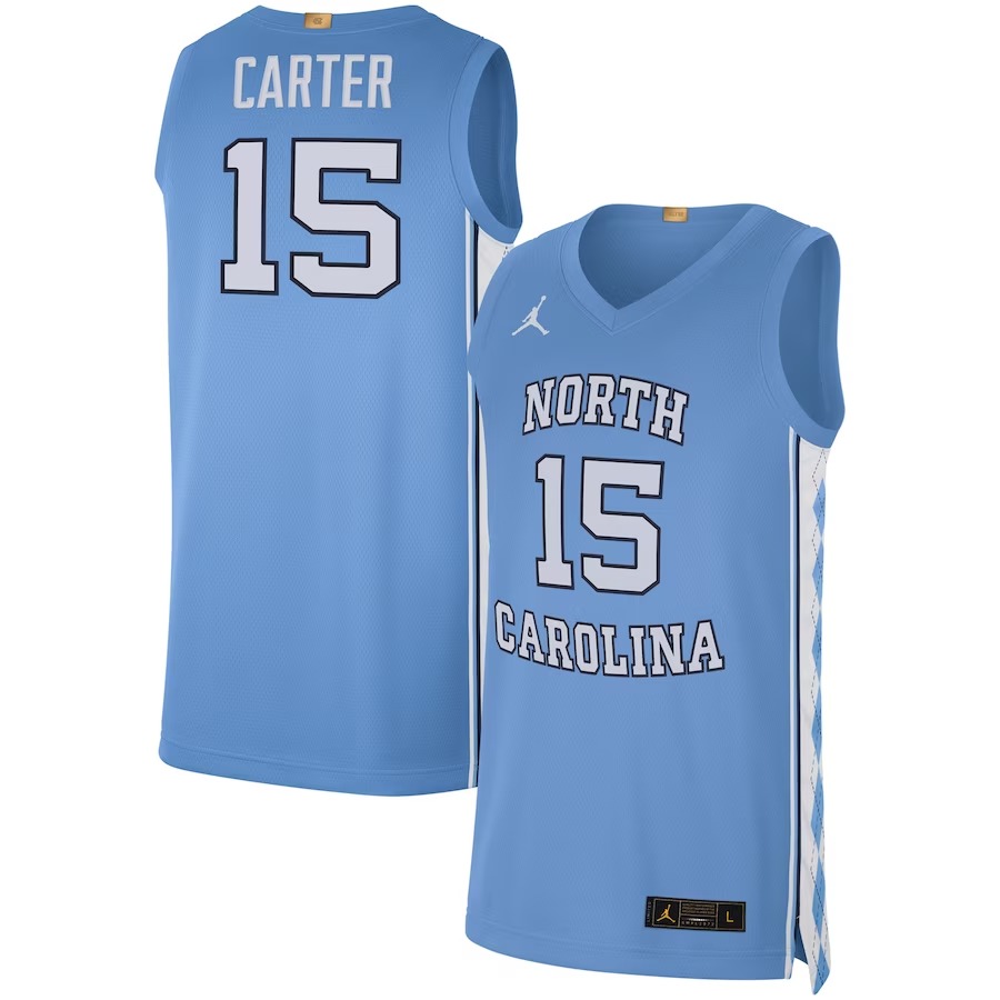 Vince Carter North Carolina Tar Heels Jordan Brand Alumni Limited Basketball Jersey - Carolina Blue - U-jersey