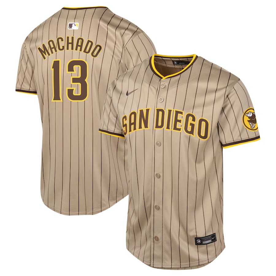 Youth San Diego Padres Manny Machado Nike Sand Alternate Limited Player Jersey - U-jersey