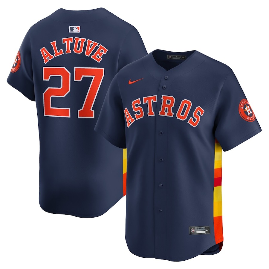 Men's Houston Astros Jose Altuve Nike Navy Alternate Limited Player Jersey - U-jersey