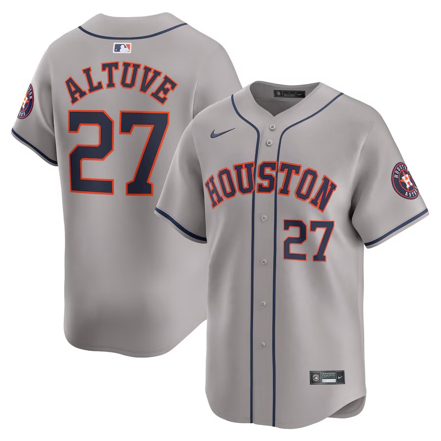 Men's Houston Astros Jose Altuve Nike Gray Away Limited Player Jersey - U-jersey