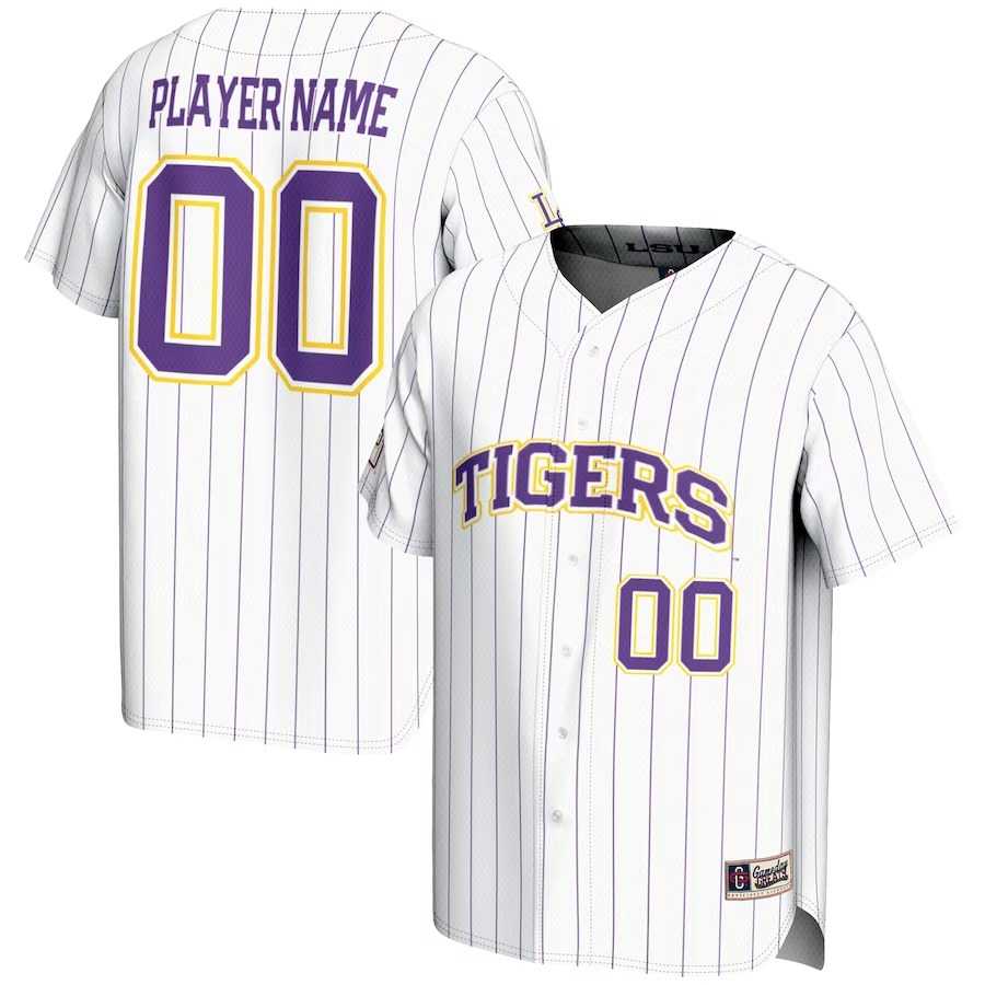 LSU Tigers GameDay Greats NIL Pick-A-Player Lightweight Baseball Jersey - White - U-jersey