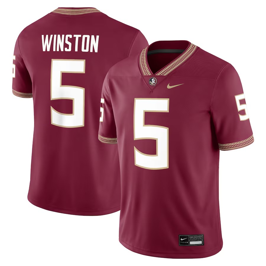 Men's Nike Jameis Winston Garnet Florida State Seminoles Alumni Game Jersey - U-jersey