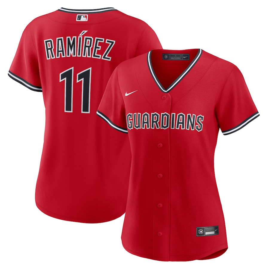 Women's Cleveland Guardians José Ramírez Nike Red Alternate 2 Replica Jersey - U-jersey