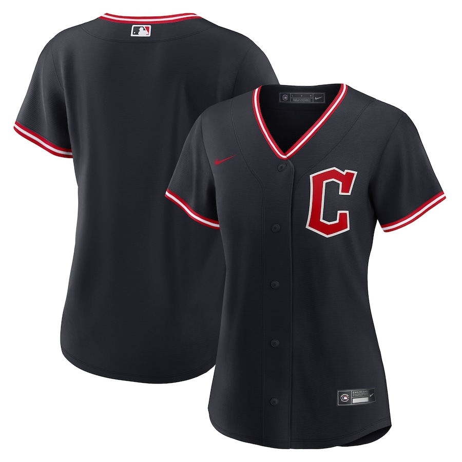 Women's Cleveland Guardians Nike Navy Alternate Replica Jersey - U-jersey