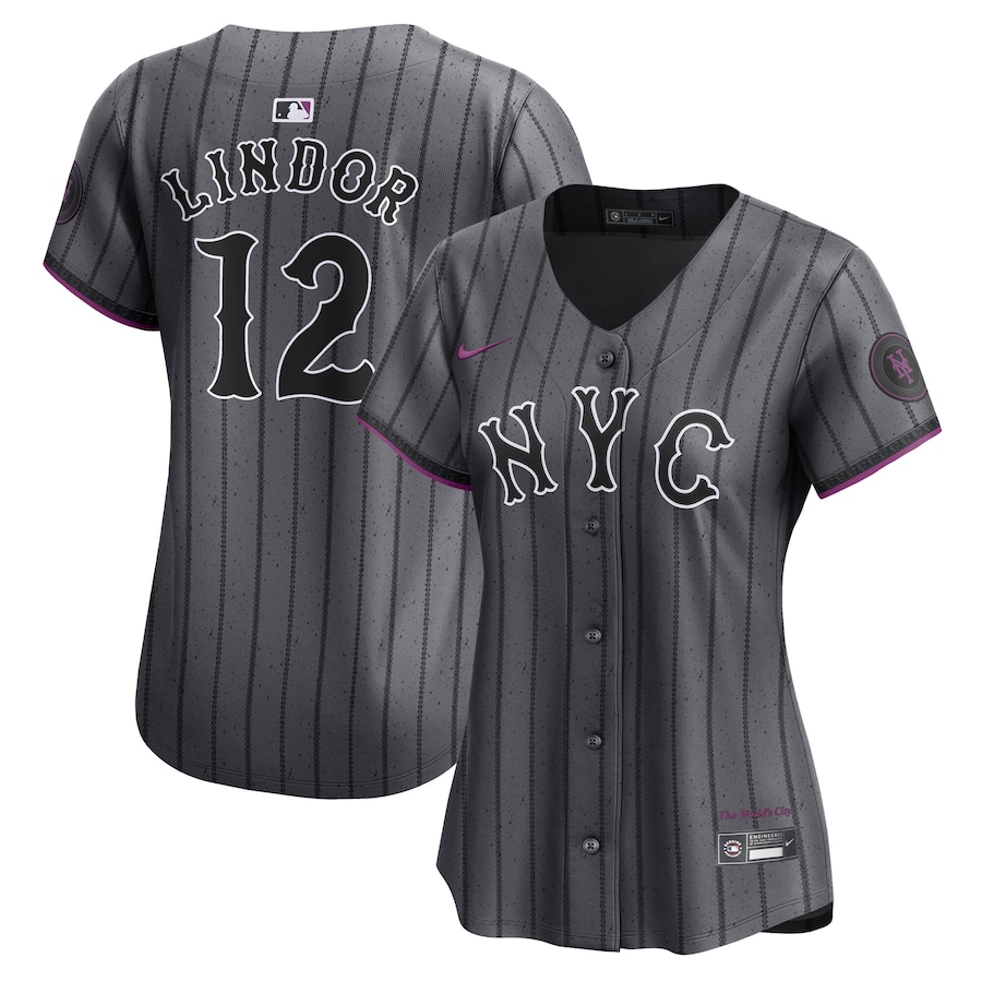 Women's New York Mets Francisco Lindor Nike Gray City Connect Limited Jersey - U-jersey
