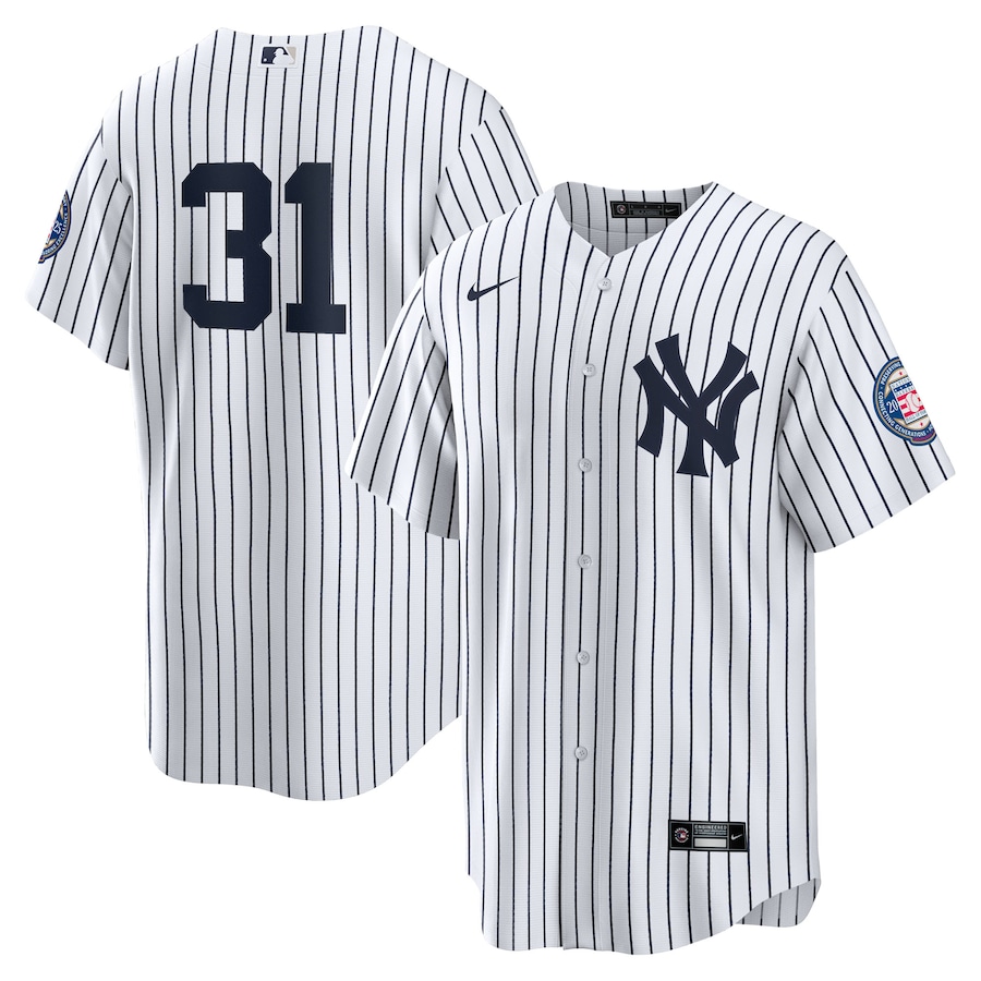 Men's New York Yankees Ichiro Suzuki Nike White 2025 Baseball Hall of Fame Name & Number Retired Replica Jersey - U-jersey
