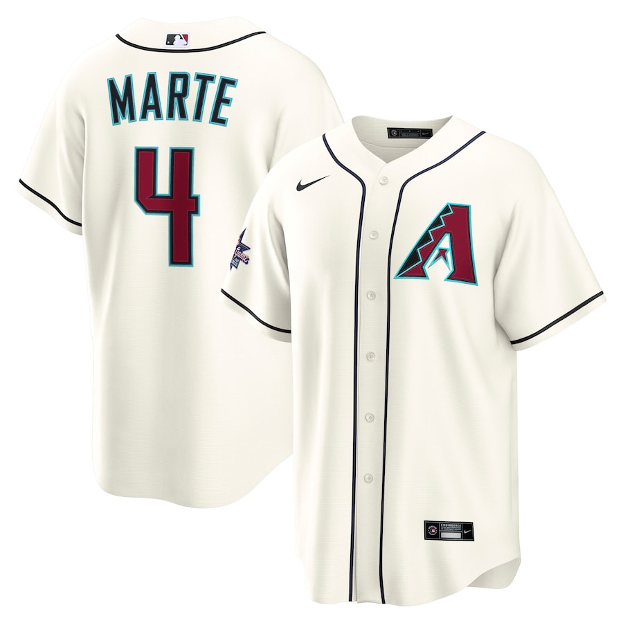 Men's Arizona Diamondbacks Ketel Marte Nike Cream 2025 MLB All-Star Game Home Replica Player Jersey - U-jersey