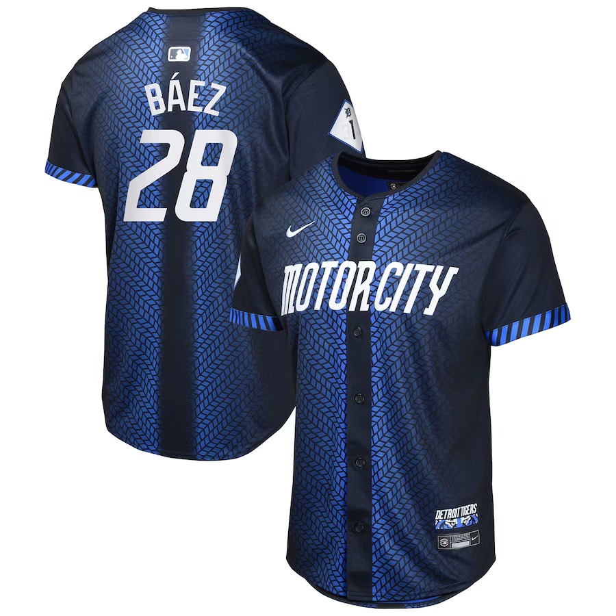 Youth Detroit Tigers Javier Baez Nike Navy 2024 City Connect Limited Jersey - U-jersey