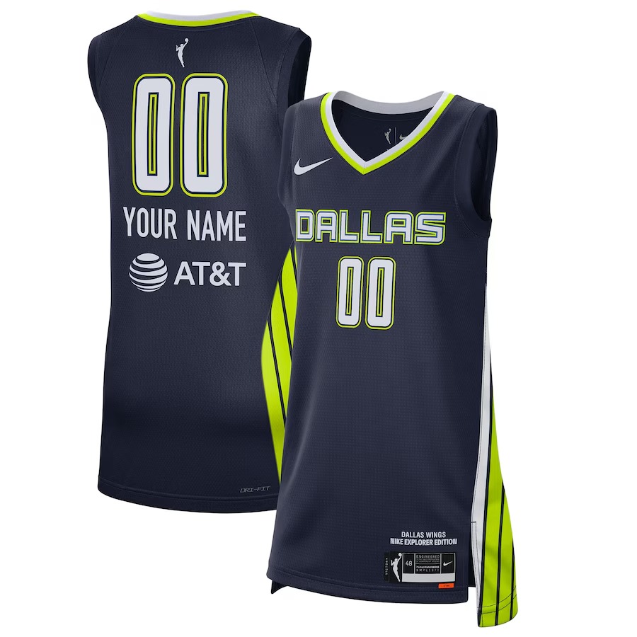 Unisex Dallas Wings Nike Navy 2021 Explorer Edition Victory Custom Jersey - U-jersey