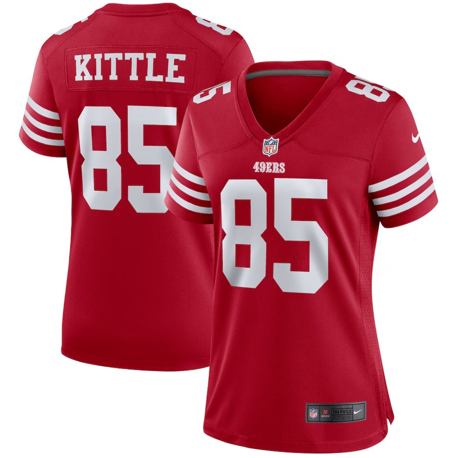 Women's San Francisco 49ers George Kittle Nike Scarlet Player Jersey - U-jersey