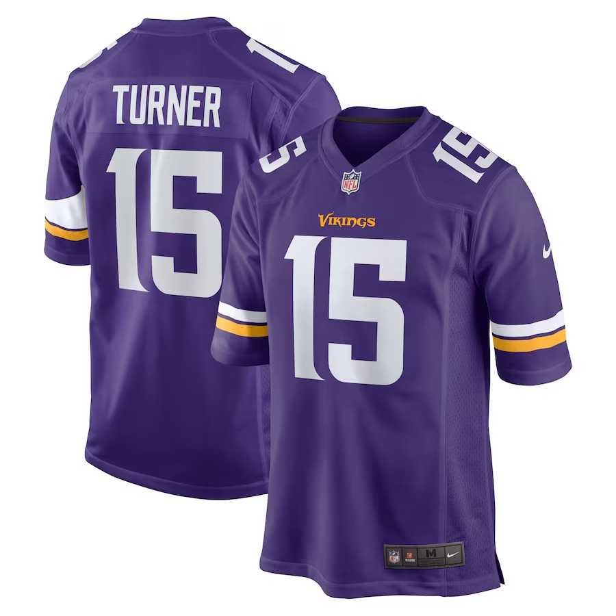 Men's Minnesota Vikings Dallas Turner Nike Purple 2024 NFL Draft First Round Pick Player Game Jersey - U-jersey
