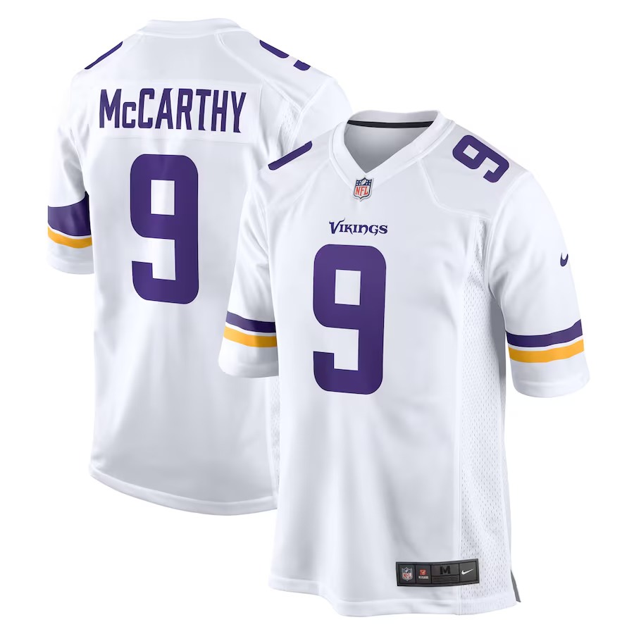 Men's Minnesota Vikings J.J. McCarthy Nike  White Game Jersey - U-jersey