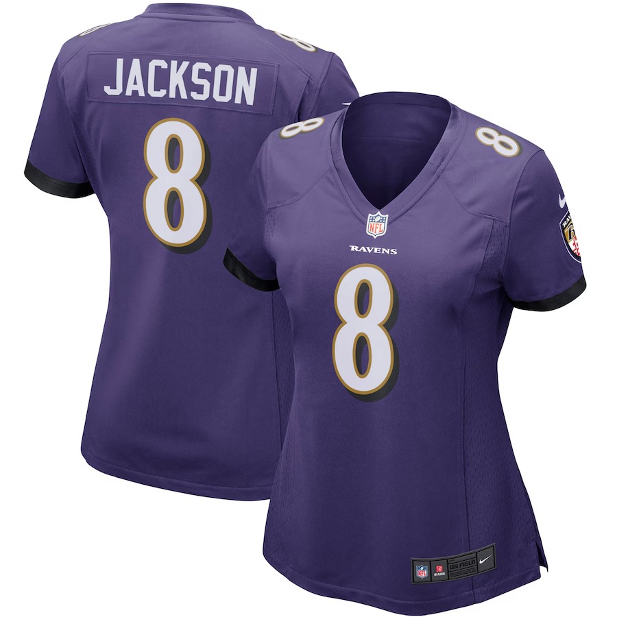 Women's Baltimore Ravens Lamar Jackson Nike Purple Game Player Jersey - U-jersey