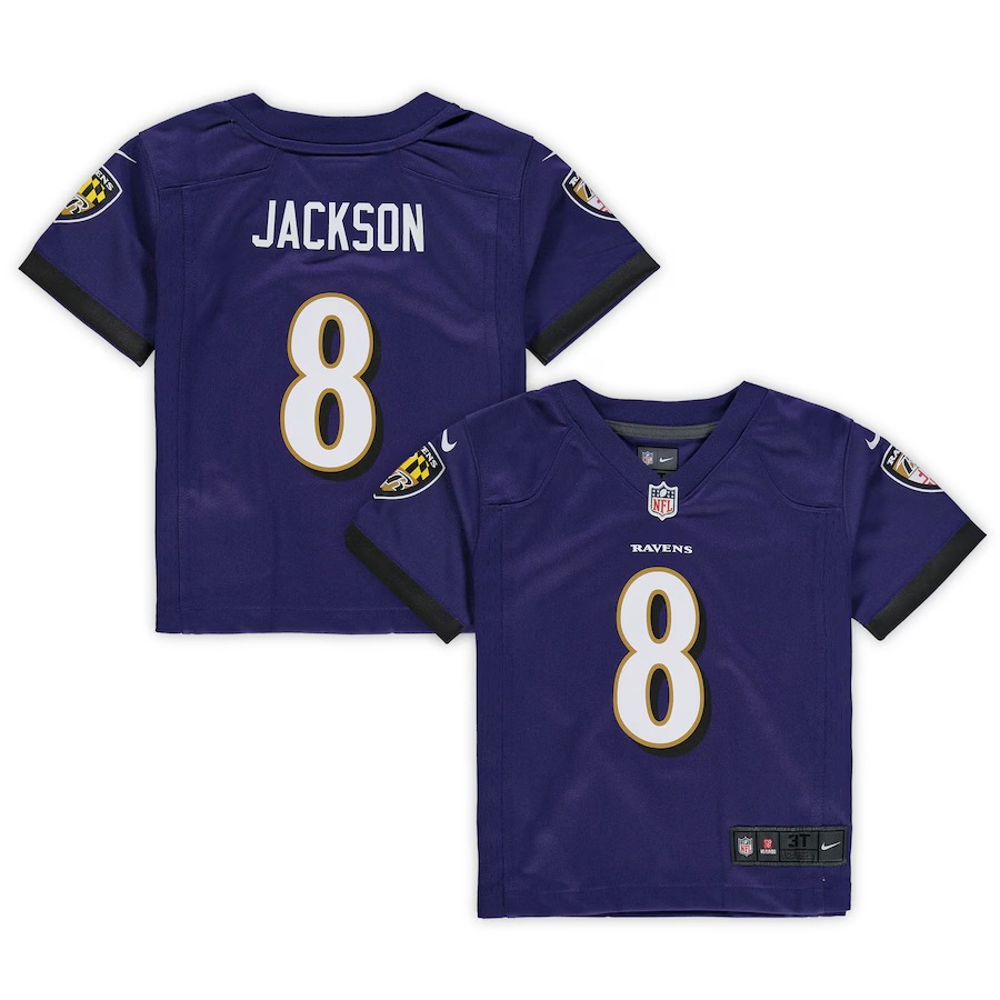 Toddler Baltimore Ravens Lamar Jackson Nike Purple Game Jersey - U-jersey