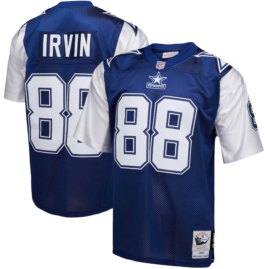Men's Dallas Cowboys Michael Irvin Mitchell & Ness Navy Legacy Replica Jersey - U-jersey