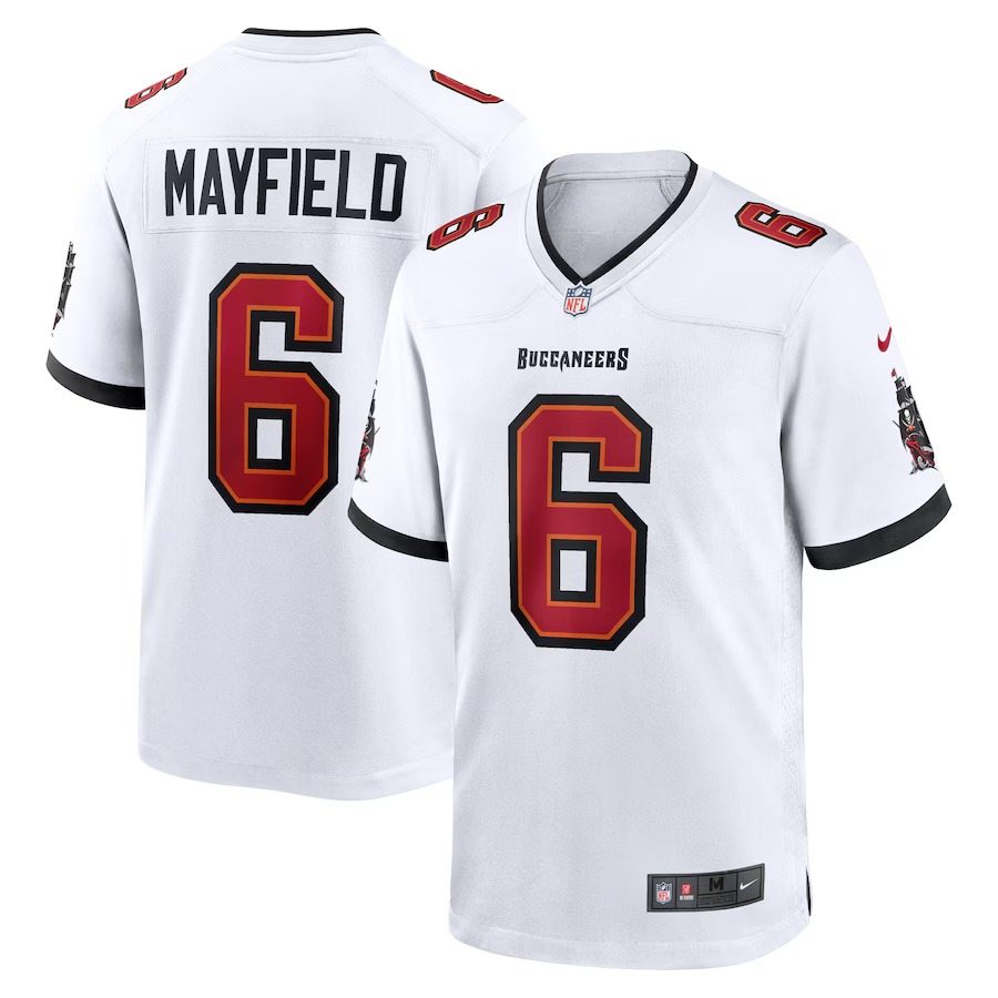 Men's Tampa Bay Buccaneers Baker Mayfield Nike White Away Game Jersey - U-jersey