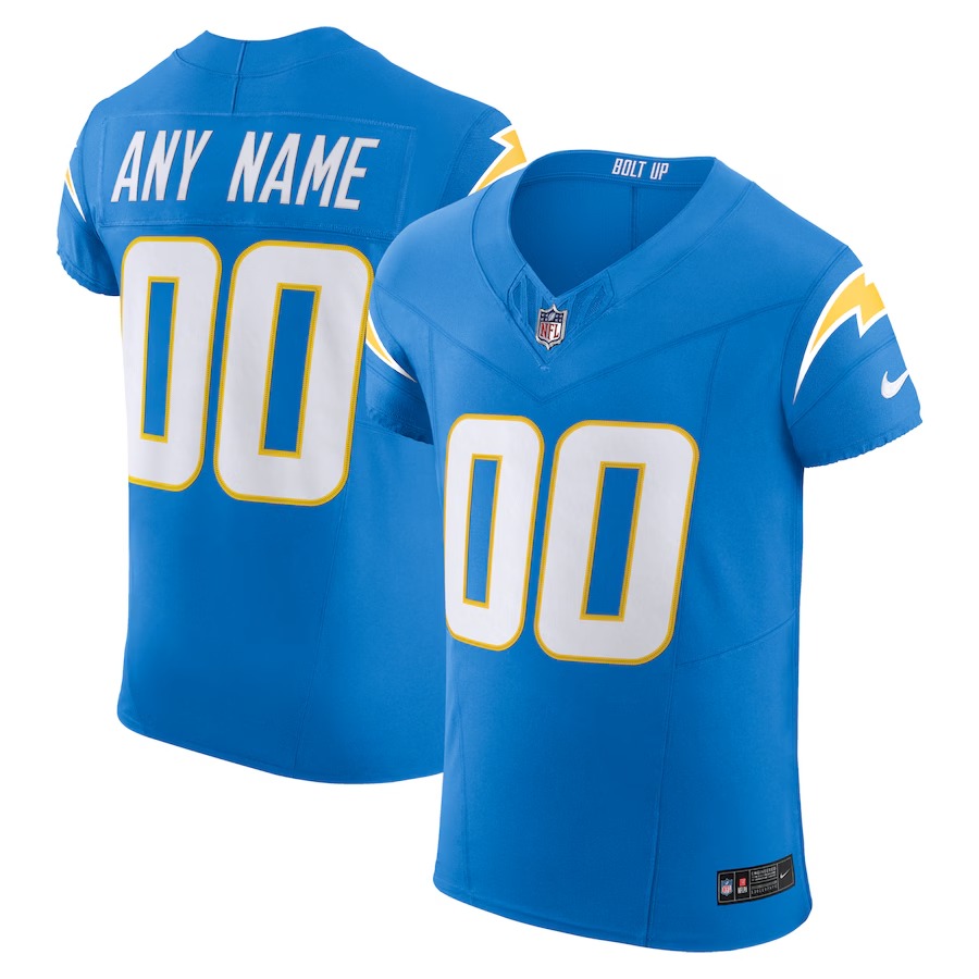 Men's Los Angeles Chargers Nike Powder Blue  Vapor F.U.S.E. Elite Custom Jersey - U-jersey