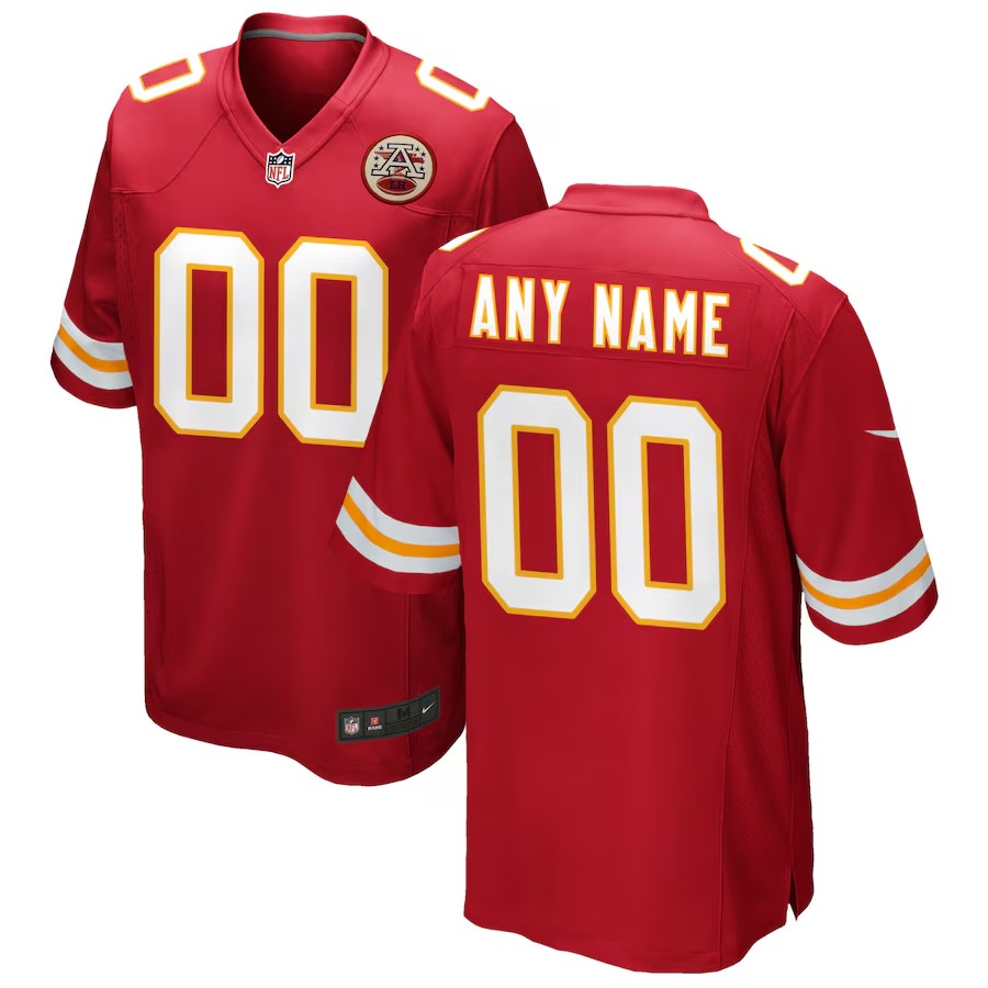 Men's Kansas City Chiefs Nike Red Custom Game Jersey - U-jersey