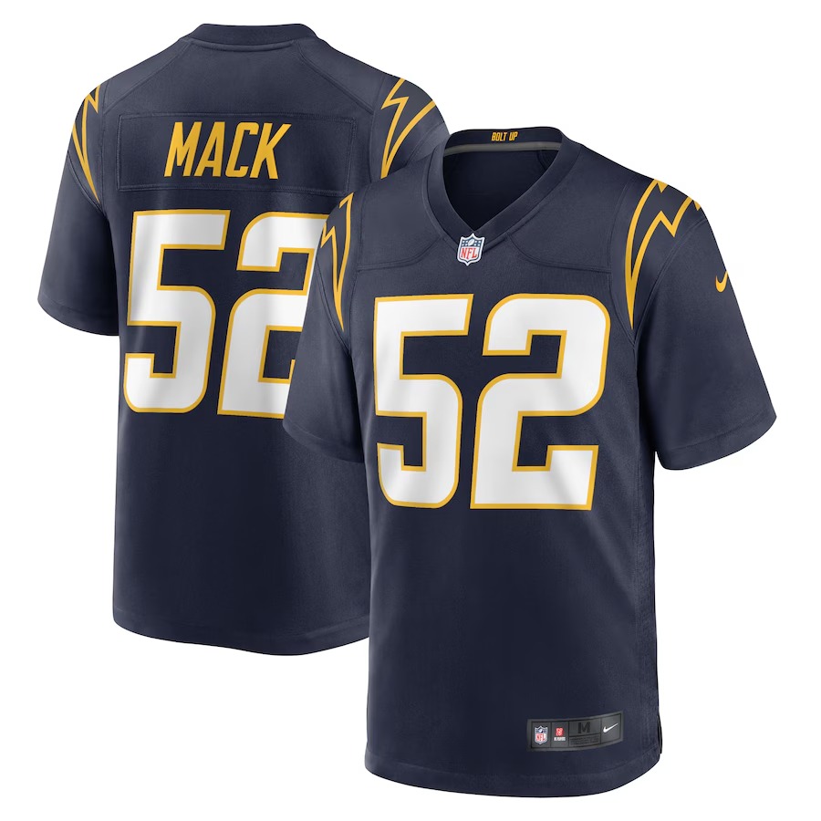 Men's Los Angeles Chargers Khalil Mack Nike Navy Alternate Game Jersey - U-jersey