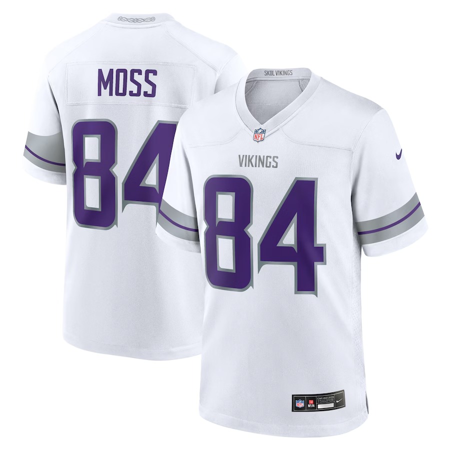 Men's Minnesota Vikings Randy Moss Nike White Alternate Retired Player Game Jersey - U-jersey