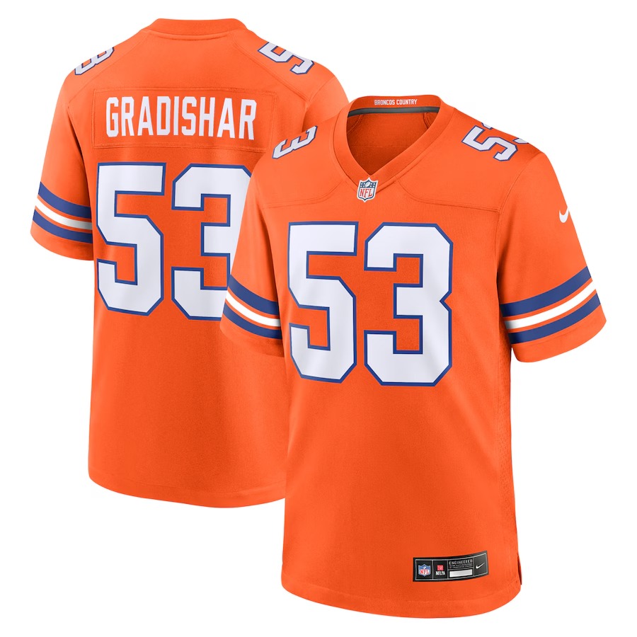 Men's Denver Broncos Randy Gradishar Nike Orange Mile High Collection 1977 Throwback Retired Player Game Jersey - U-jersey
