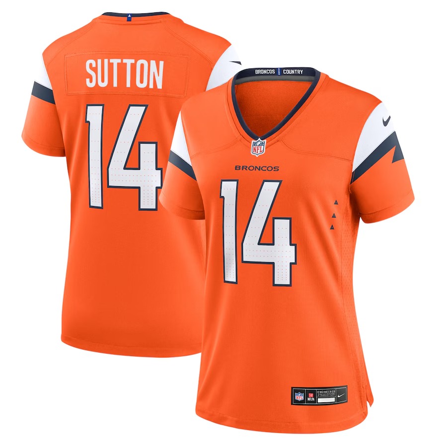Women's Denver Broncos Courtland Sutton Nike Orange Mile High Collection Game Jersey - U-jersey