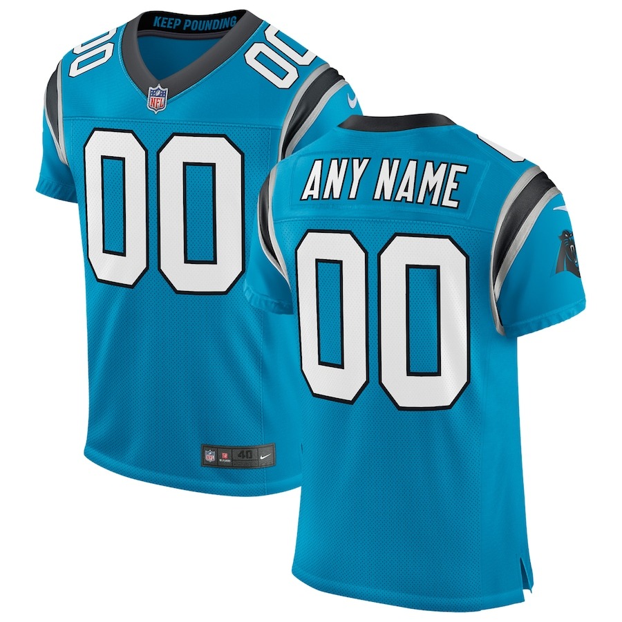 Men's Carolina Panthers Nike Blue Classic Elite Custom Jersey - U-jersey