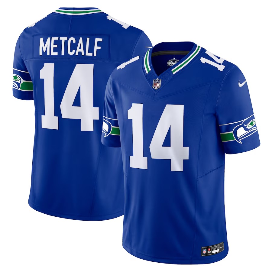 Men's Seattle Seahawks DK Metcalf Nike Royal Vapor F.U.S.E. Limited Jersey - U-jersey