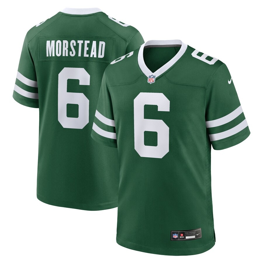 Men's New York Jets Thomas Morstead Nike Legacy Green Team Game Jersey - U-jersey
