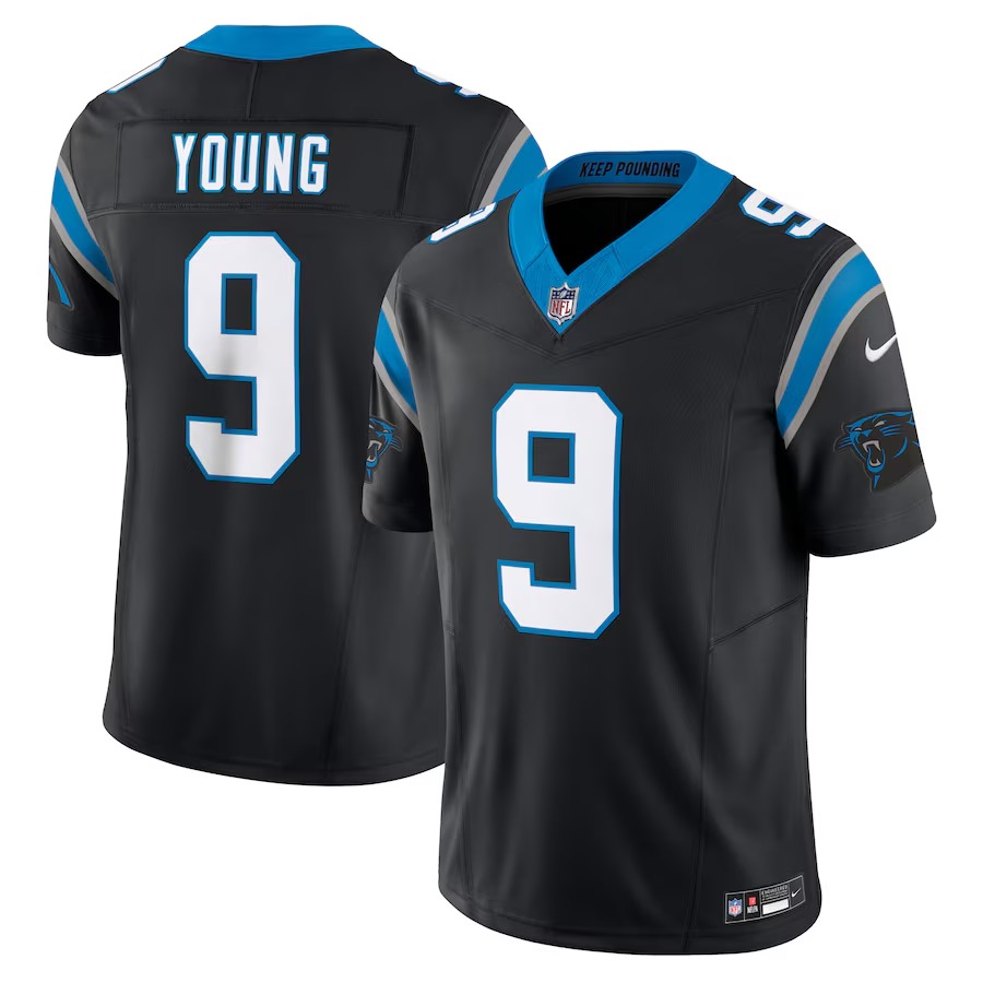 Men's Carolina Panthers Bryce Young Nike Black Vapor F.U.S.E. Limited Jersey - U-jersey