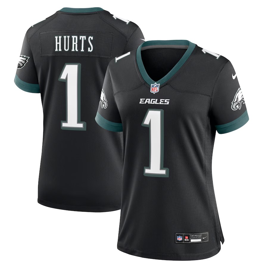 Women's Philadelphia Eagles Jalen Hurts Nike Black Alternate Game Jersey - U-jersey