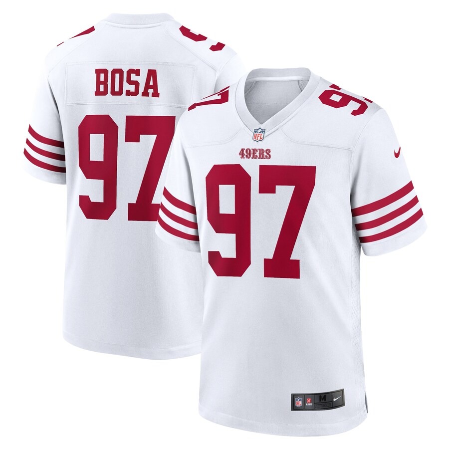 Men's San Francisco 49ers Nick Bosa Nike White Team Game Jersey - U-jersey