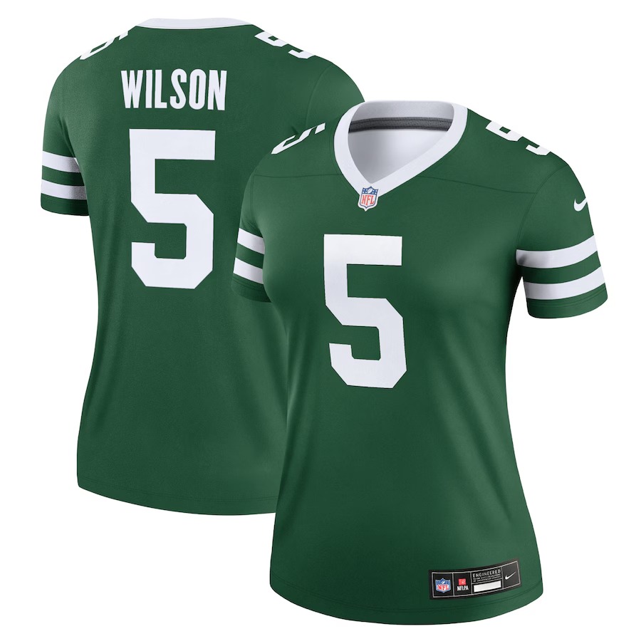 Women's New York Jets Garrett Wilson Nike Legacy Green Legend Jersey - U-jersey