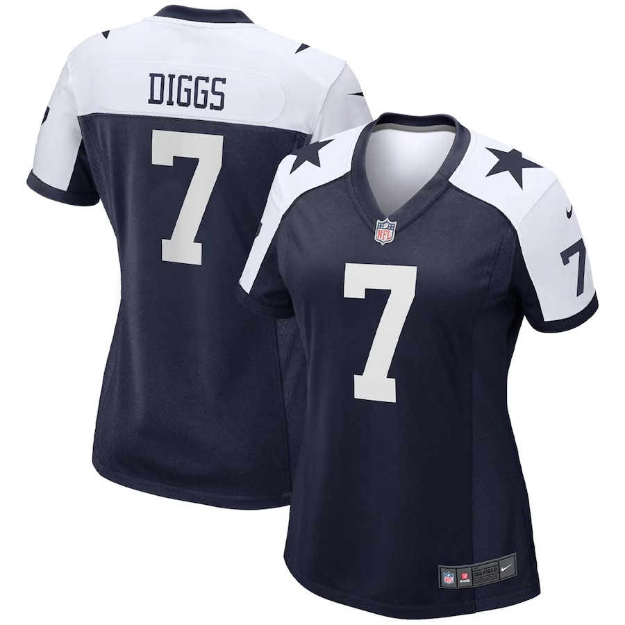 Women's Dallas Cowboys Trevon Diggs Nike Navy Alternate Game Jersey - U-jersey